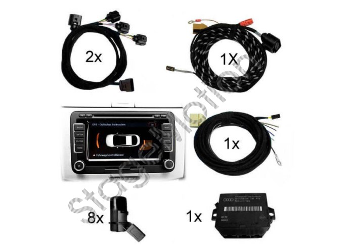 Kit APS+ (pantalla visual MMI, radio) delantero y trasero para Audi Q5 8R