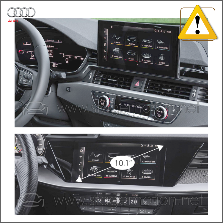 Interface Cámaras/Vídeo AUX Audi MIB3 A4/A5/Q5/A3/Q3 Touch+ Response 10.1&quot; 2019&gt;&gt; 1 Pantalla Única en Consola
