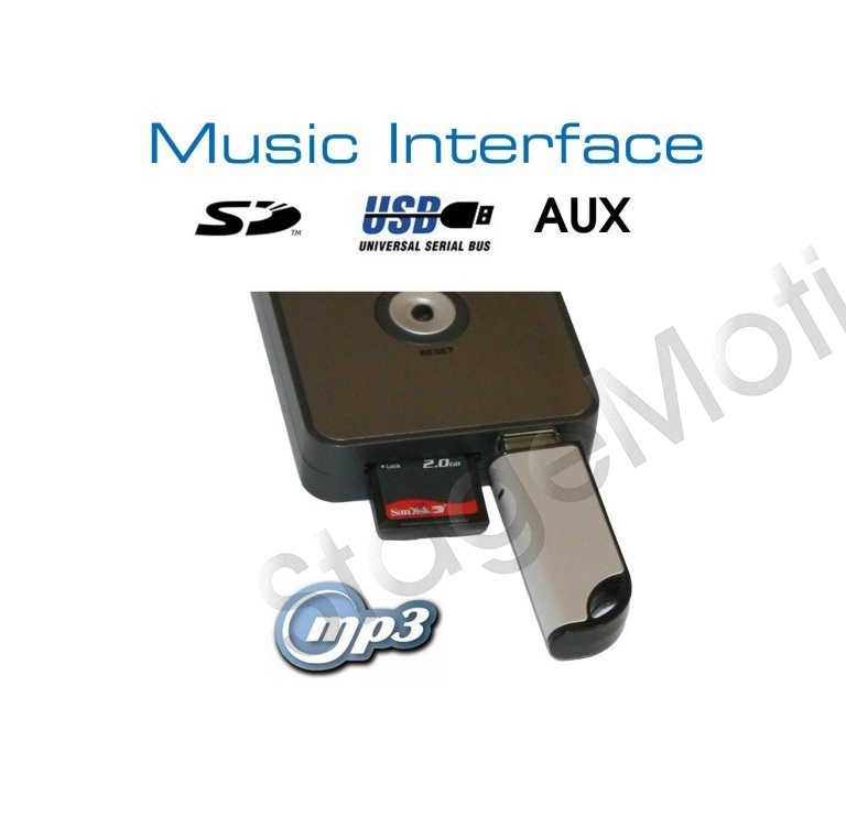 Interfaz de música digital USB SD AUX para conector Honda azul