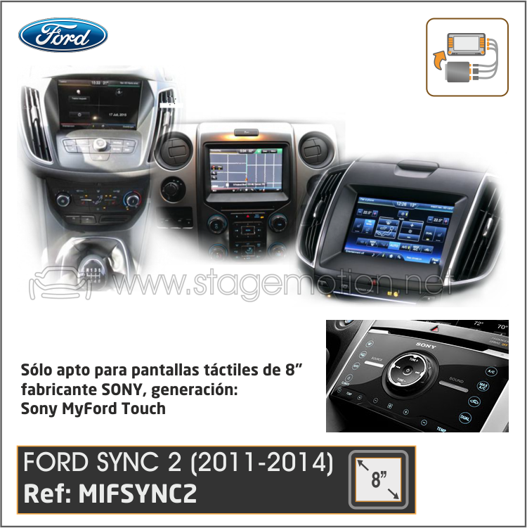 Interface Vídeo + Cámaras Visión FORD SYNC-2 (2011-2016)