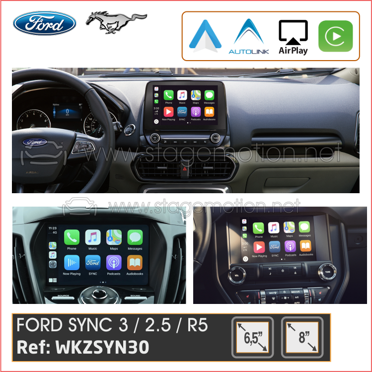 Kit FORD SYNC3 Car-Play + Android Auto + Reproductor USB + Cámaras Visión
