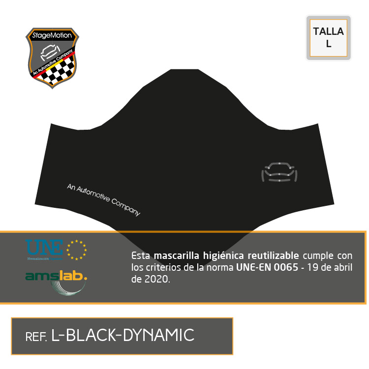 Mascarilla Homologada [L] Diseño: BLACK DYNAMIC