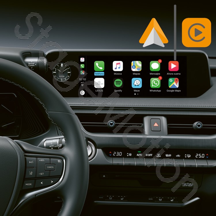 Kit CarPlay Wireless + Android Auto + Mirror-Link + USB + Visión 180º para Lexus con joystick redondo