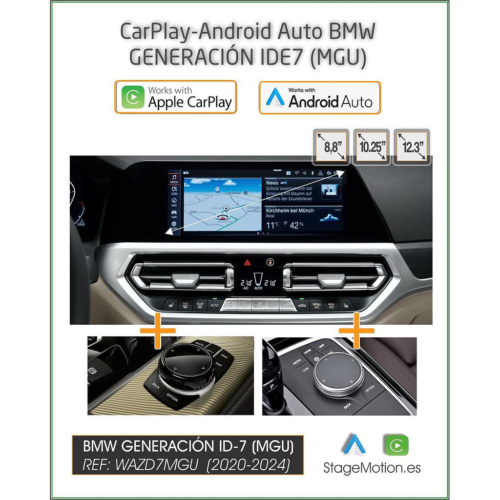 Kit AHD Car-Play Wireless + AndroidAuto BMW/MINI MGU/EVO (IDE 5-6-7)