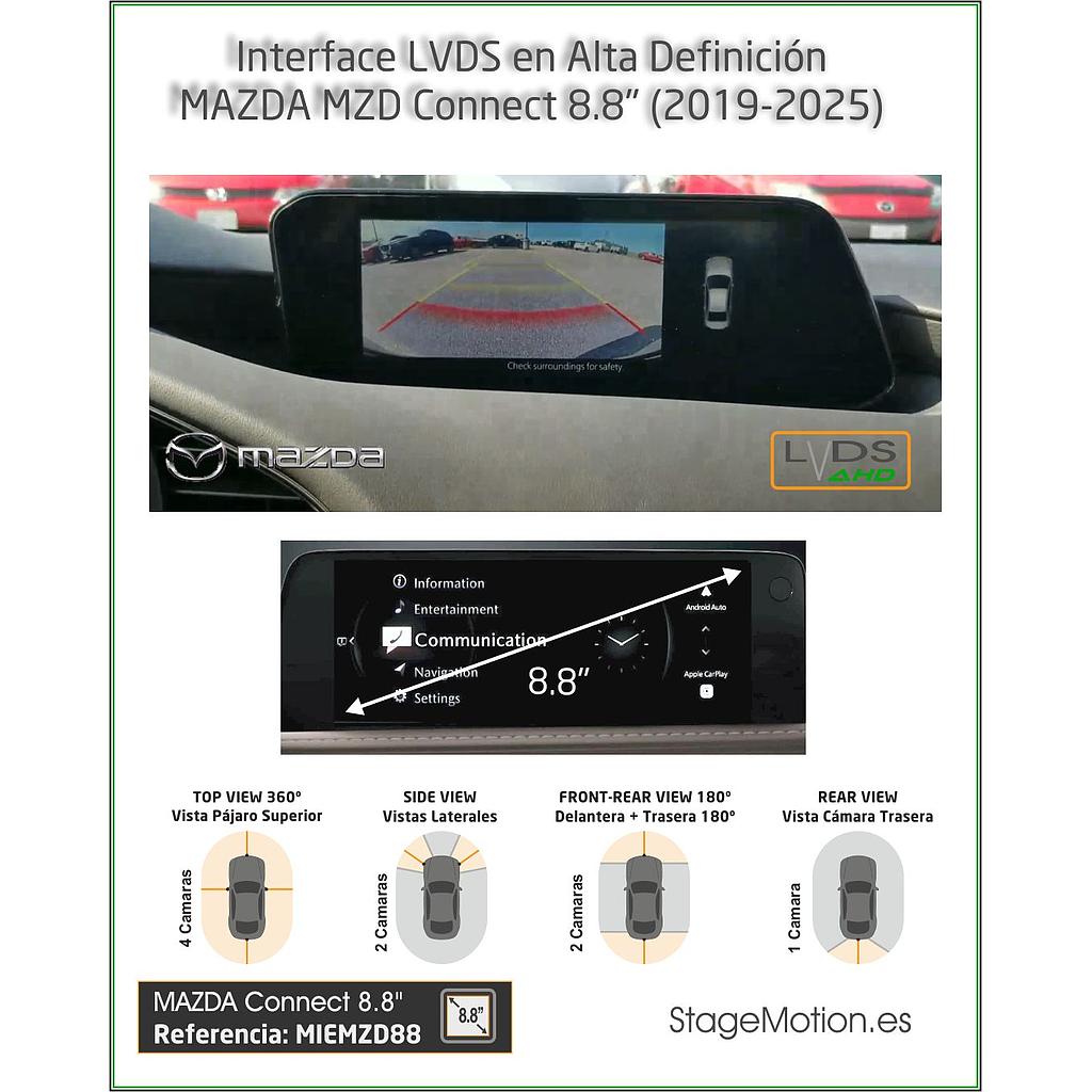 Interfaz AHD Cámara Trasera MAZDA Connect 8.8" (2019-2025)