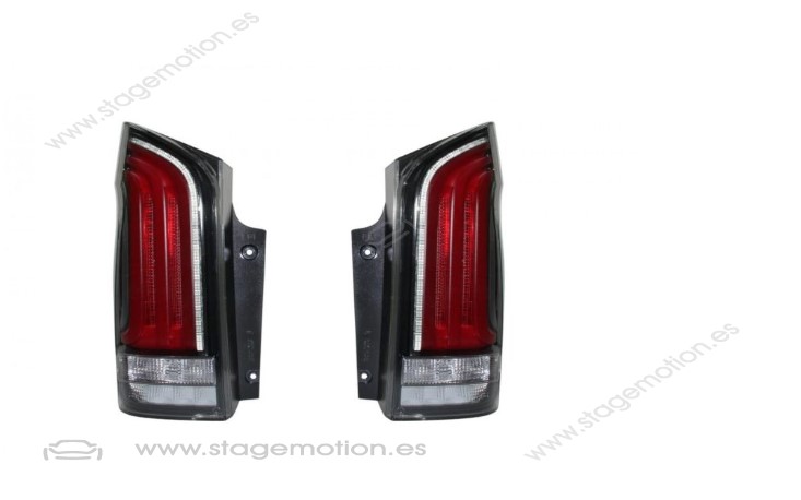 Juego completo de luces traseras LED para Mercedes Benz Vito eVito BR447 Mopf II con puertas traseras tipo granero