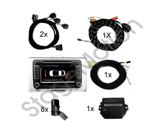 Kit APS + (pantalla óptica MMI) delantero y trasero para Audi A8 4H
