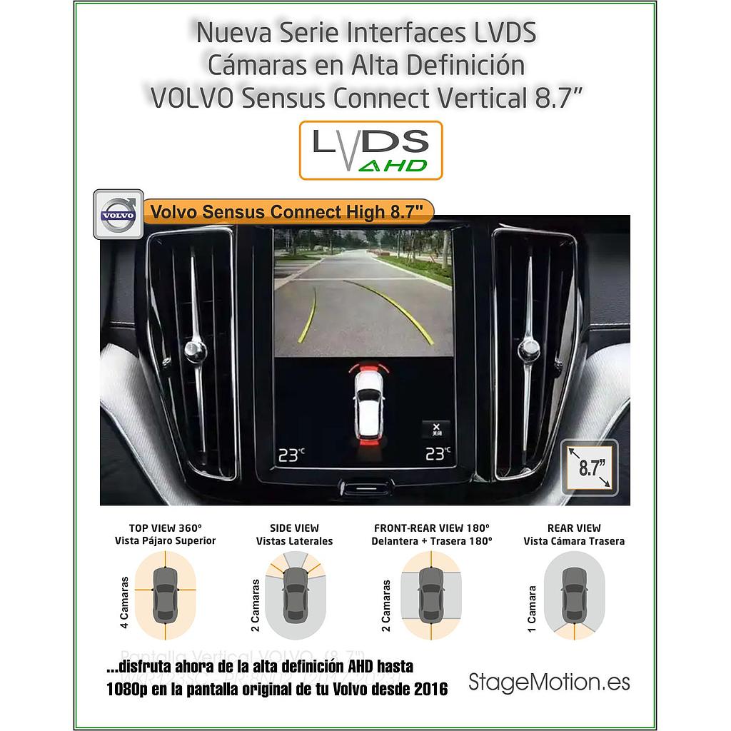 Interface AHD Cámaras LVDS Volvo Vertical 8.7" (desde 2016)
