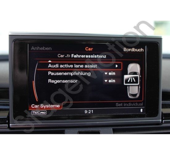 Asistente de cambio de carril incluido reconocimiento de señales de tráfico para Audi A6, A7 4G