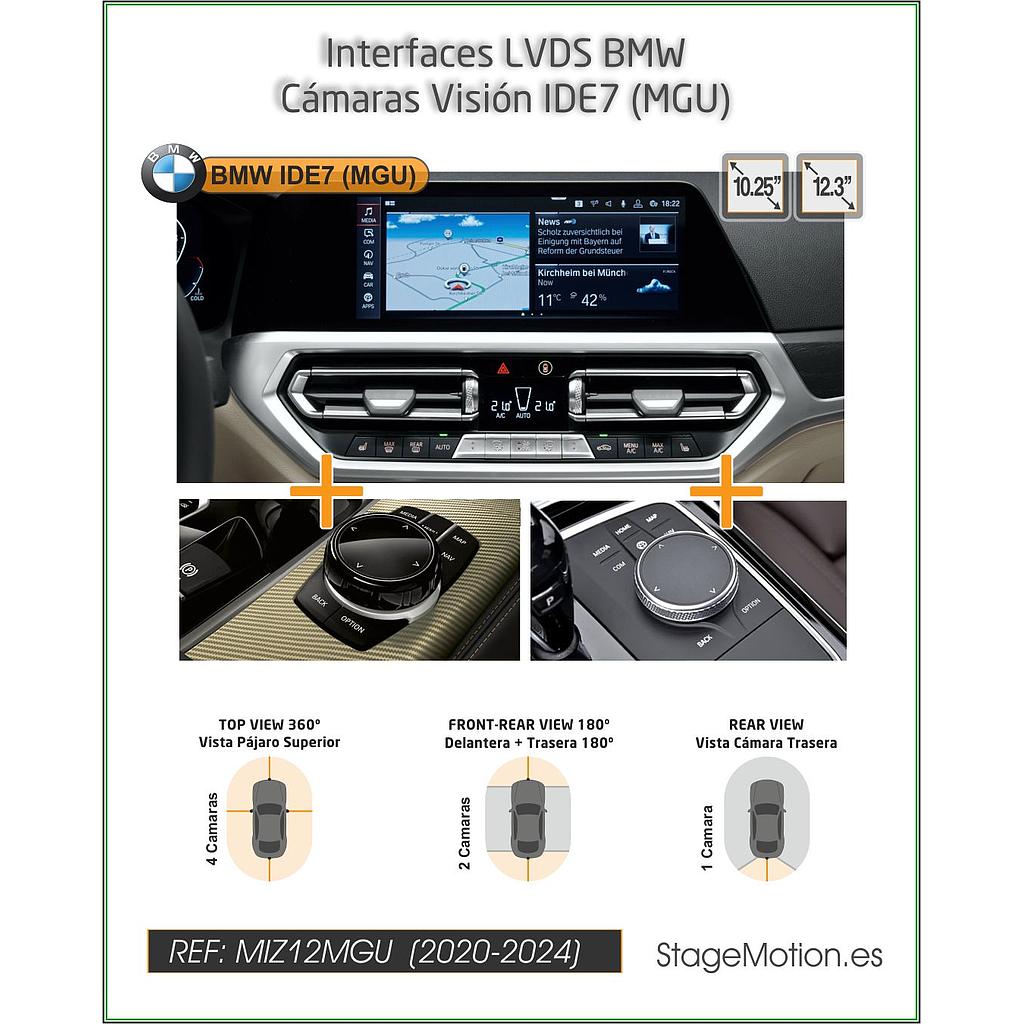 Interface BMW MGU Cámaras + Vídeo AUX 12.3&quot;/10,25&quot; (ID7 PR: S6C4A/S6U3A)
