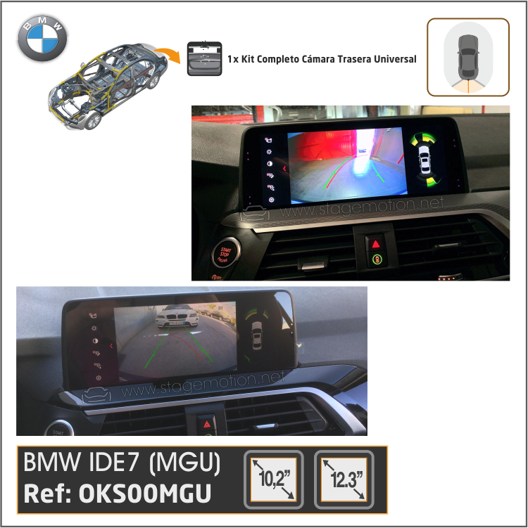 Kit RVC Integrado BMW MGU 8.8&quot;/12.3&quot;/10,25&quot; (ID7 PR: S6C4A/S6U3A)