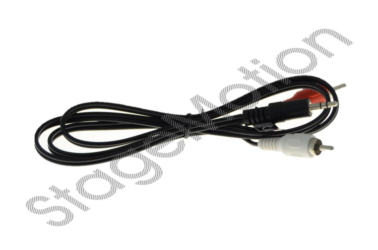 Cableado Audio 0.5m de 2xRCA a 1xJack estéreo 3.5mm