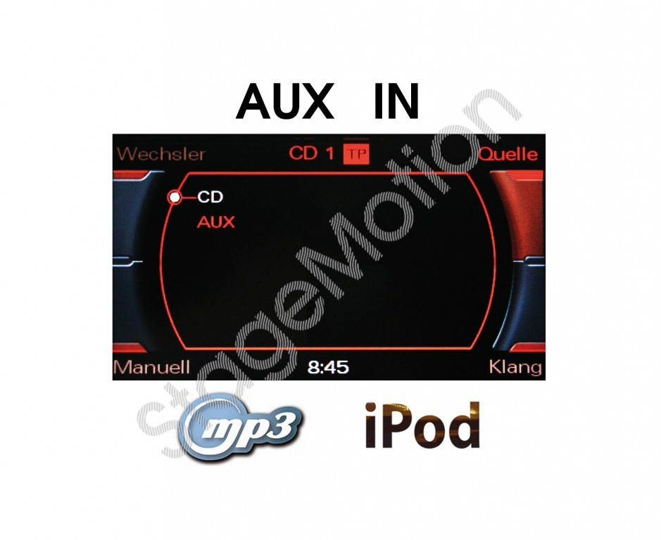 Entrada AUX-IN Radios Concert/Symphony para Audi