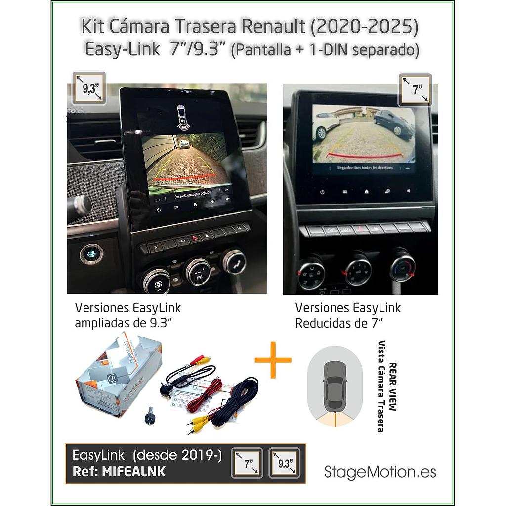 Kit Cámara Trasera Renault EasyLink 7"/9.3" (desde 2020) *Sustituido por OKDAIOEA