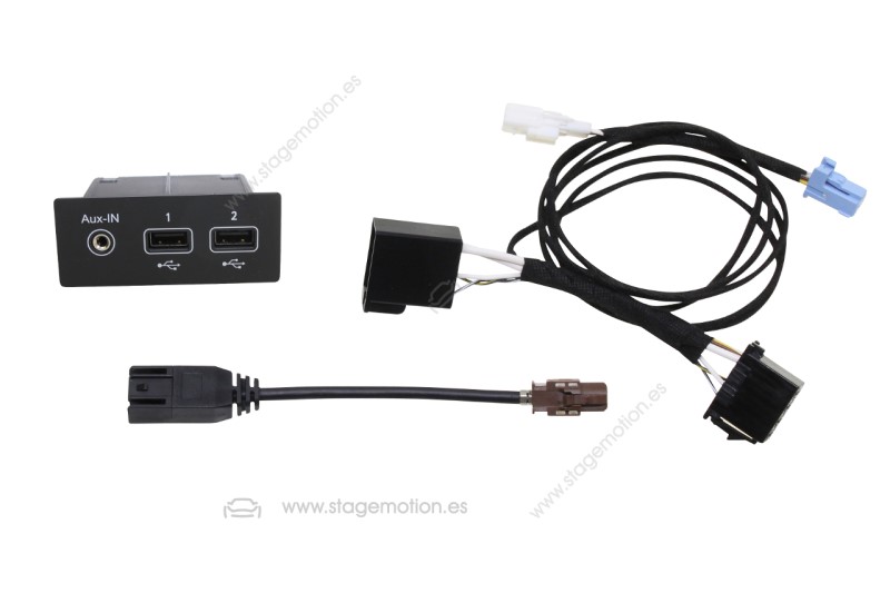 Kit tomas USB multimedia en la parte delantera para el reequipamiento de Media Connect para Smart Fortwo/Forfour 453