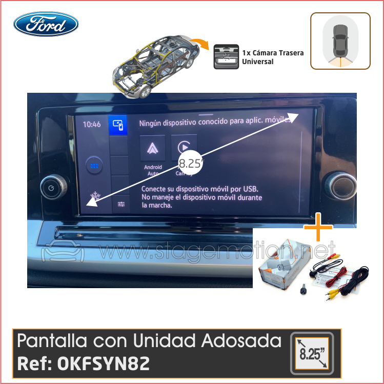 Kit RVC Integrado FORD SYNC 2022 (Pantallas 8.25&quot;)