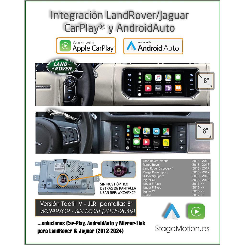 Kit Car-Play Wireless + AndroidAuto + USB LandRover/Jaguar (Versión IV de 7&quot; / 8&quot;) SIN MOST 2015-2019