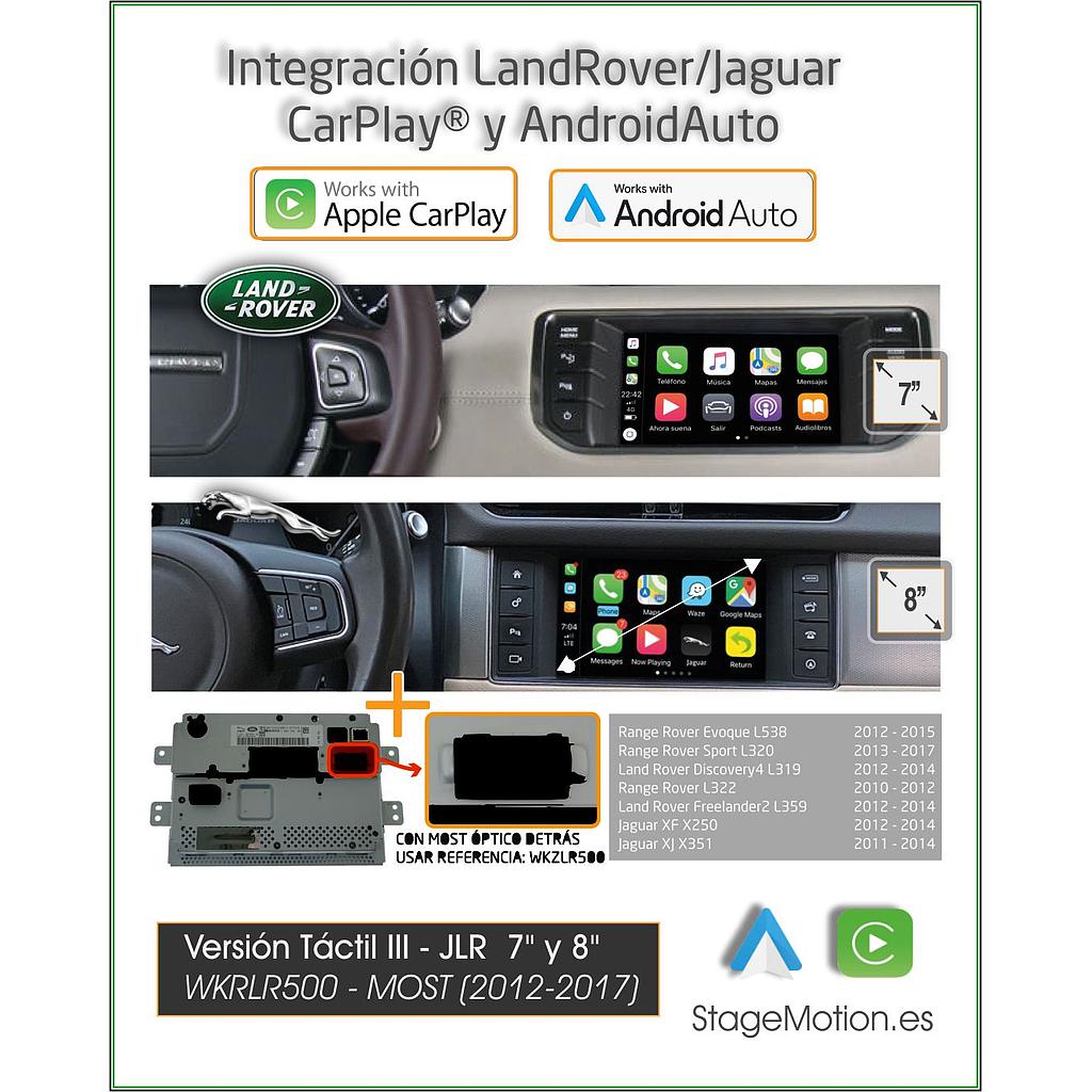 Kit Car-Play Wireless + AndroidAuto + USB LandRover/Jaguar (MERIDIAN III y IV 7" / 8") MOST (2011-2019)