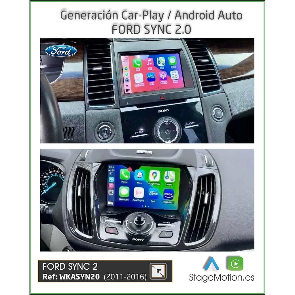 Kit FORD SYNC2 Car-Play + Android Auto + Reproductor USB + Cámaras Visión