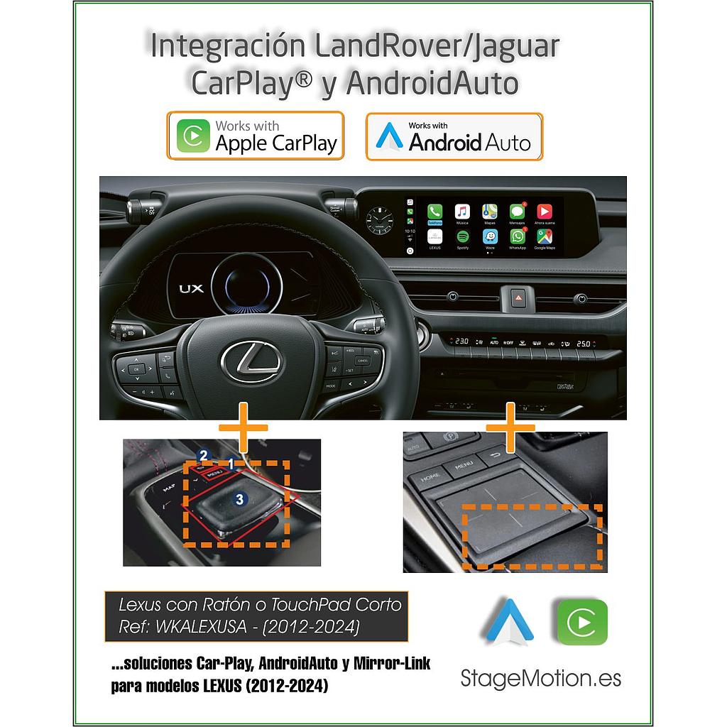 Kit Plus LEXUS CarPlay Wireless + Android Auto + Mirror-Link + USB + Visión 180º