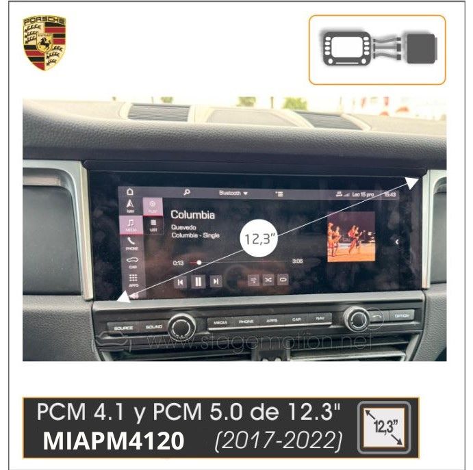 Interfaz LVDS Cámaras y Vídeo AUX Porsche PCM 5.0 12&quot; (2017-2019) Hardman