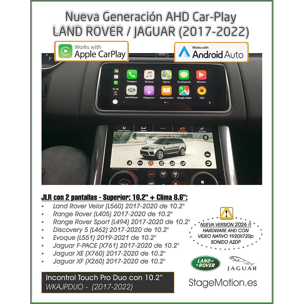 Kit Car-Play Wireless + AndroidAuto + AHD LandRover/Jaguar (InTouch PRO DUO 10,2" (2017-2021)