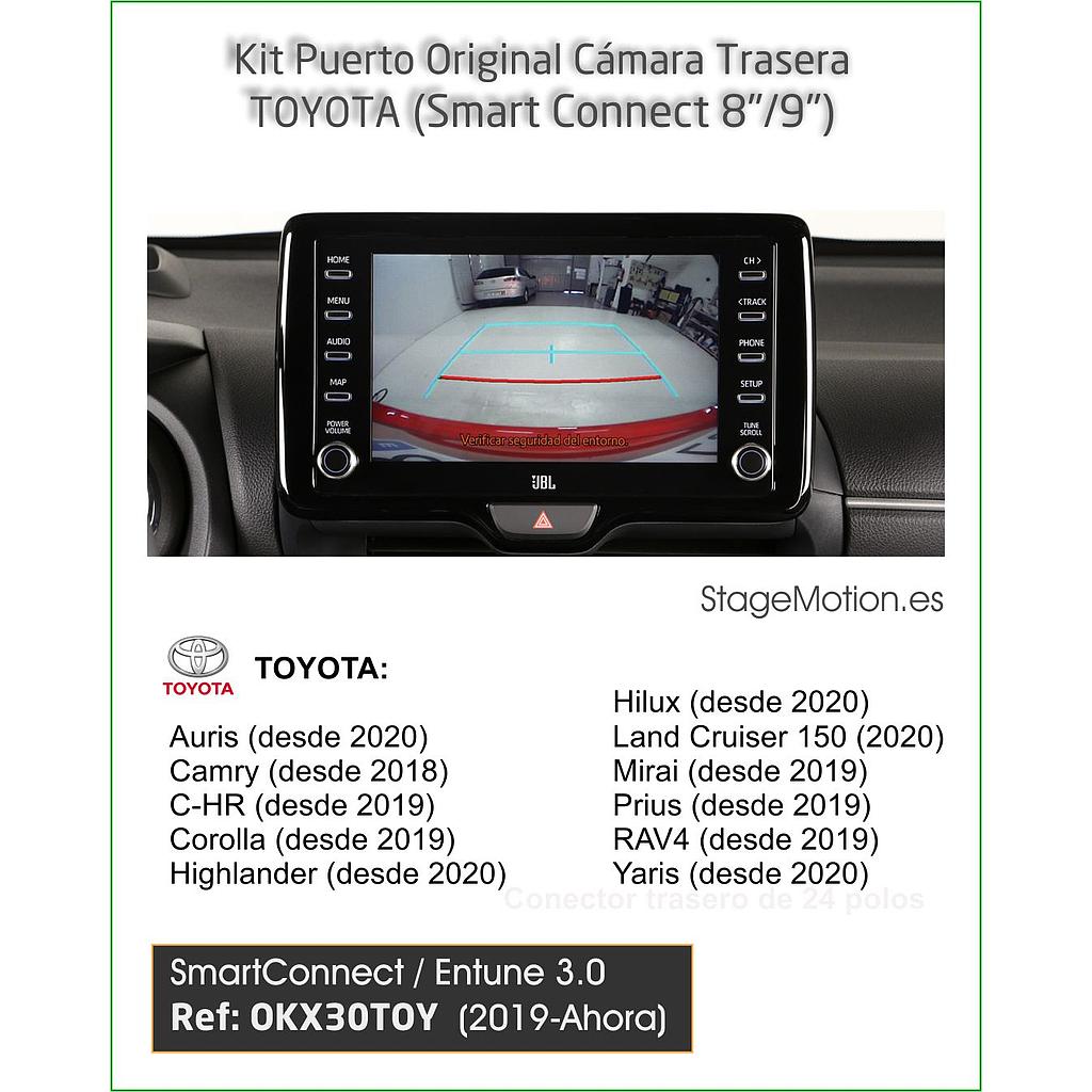 KIT Cableado + Cámara Trasera OEM Toyota SmartConnect 8&quot;/9&quot;(2018-2024)