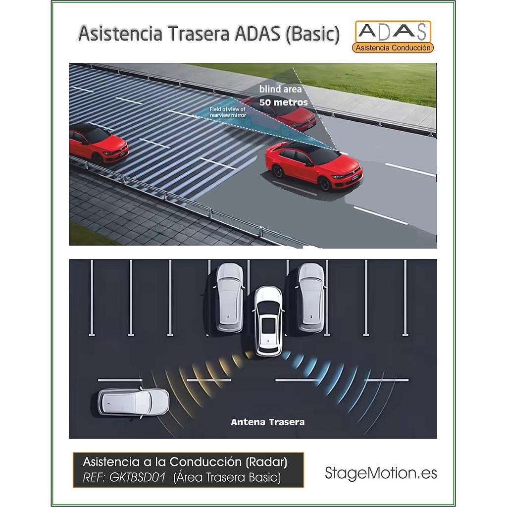 Kit BASIC Avisador Cambio Carril "Side Assist" Tráfico Trasero (77 Ghz - 50m)