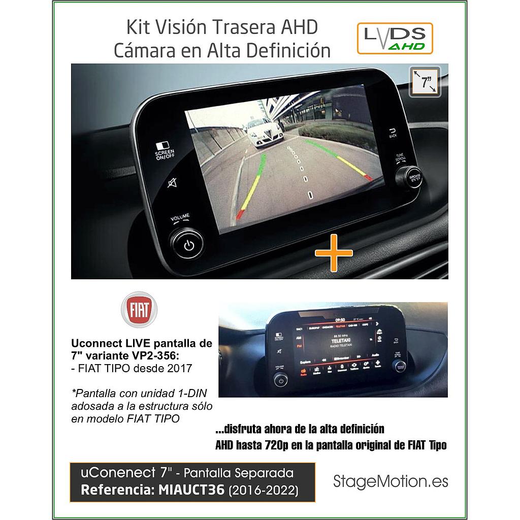 Interface AHD Vídeo AHD FIAT TIPO Uconnect7 (*con Unidad 1-DIN trasera)