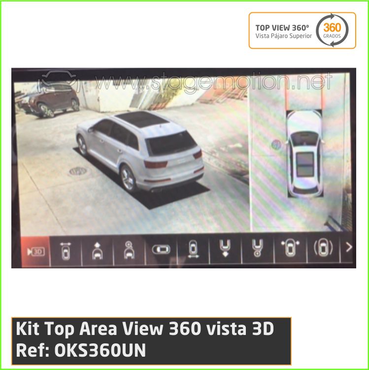 Kit Top View 360º Universal (4 Cámaras Perimetrales) 3D VIEW-v.2027