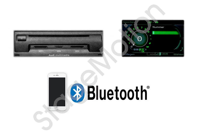 Manos libres Bluetooth para Audi A8 4H, A7 4G "Sólo Bluetooth"