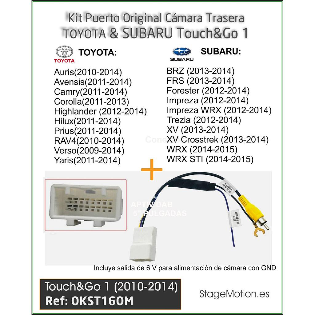 Kit RVC Integrado Toyota Touch&amp;Go1 / Touch1 Plus (2010-2014) y Subaru (2012-2015)