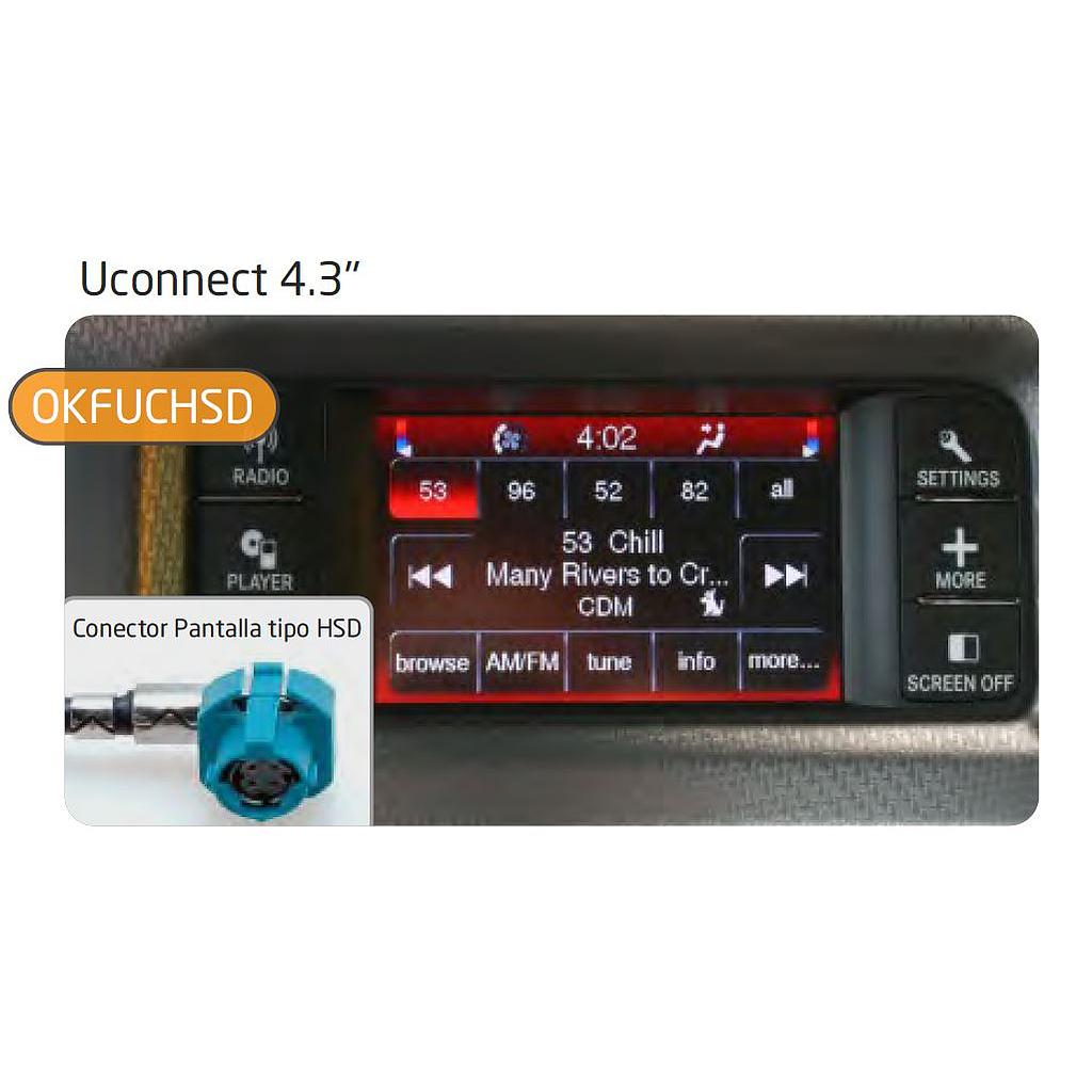 Kit RVC Integrado Uconnect 8.4 o 4.3 (pantalla separada HSD)