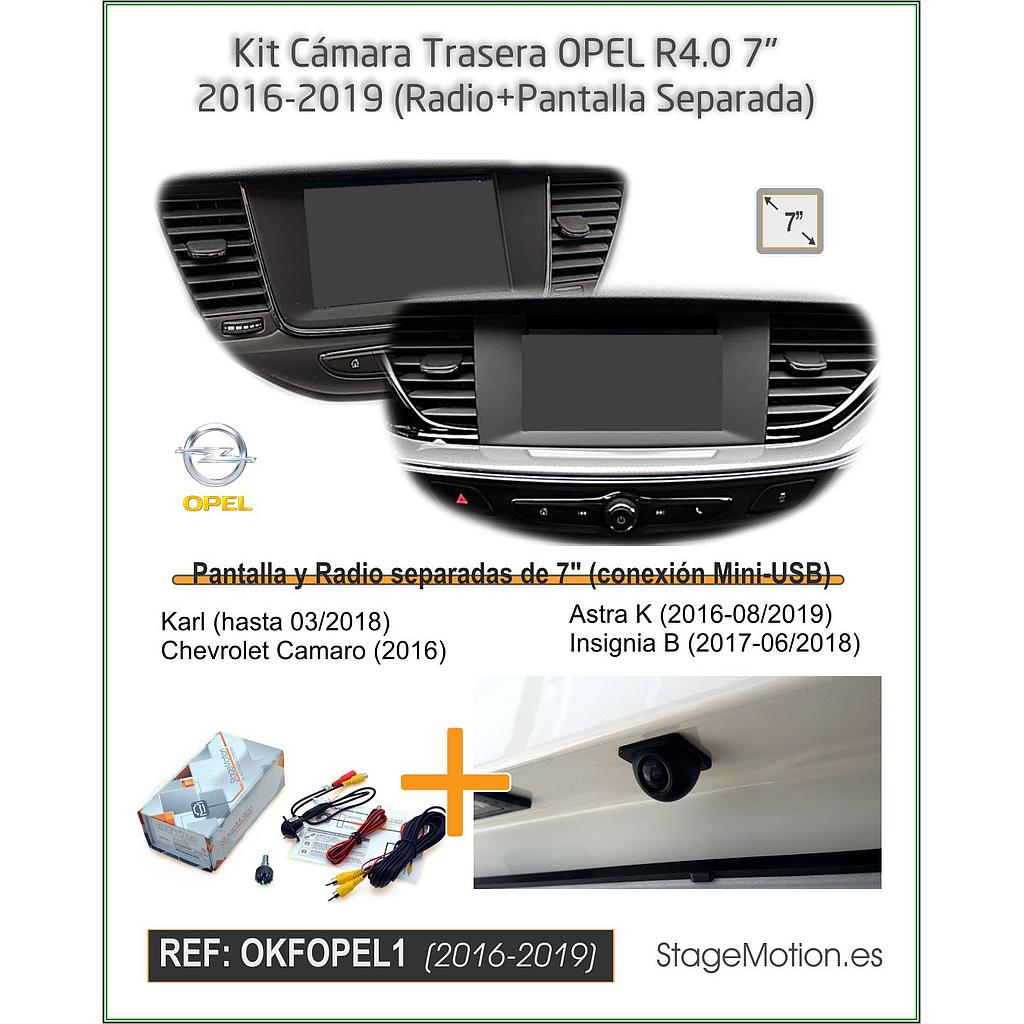 Kit RVC para Opel R4.0 IntelliLink 7" Mini-USB (Pantalla y Radio Separadas)