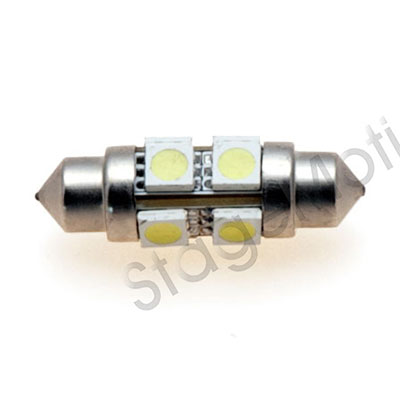 Lámpara LED C5W 12v/5W (11x36mm. - Luz blanca) -8 SMD 95 lm.-