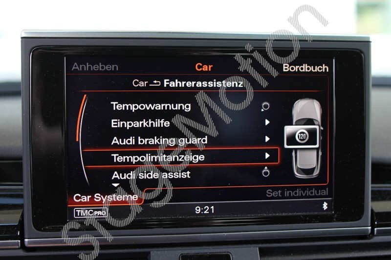 Reconocimiento de señales de tráfico para Audi A6, A7 4G