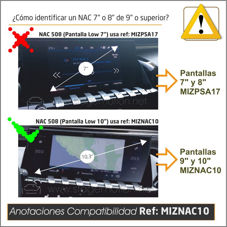 Interface Cámaras + Vídeo Aux Peugeot/Citroën/DS NAC High 9" / 10"