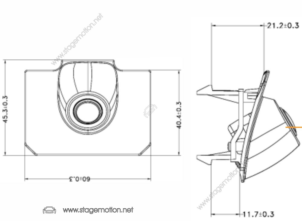 Cámara Frontal RCA Land Rover (tipo 2) Evoque