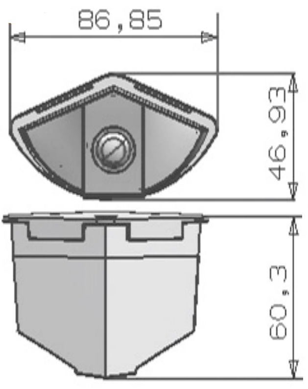 Cámara Frontal RCA MB (Emblema Clásico), Sin radar frontal