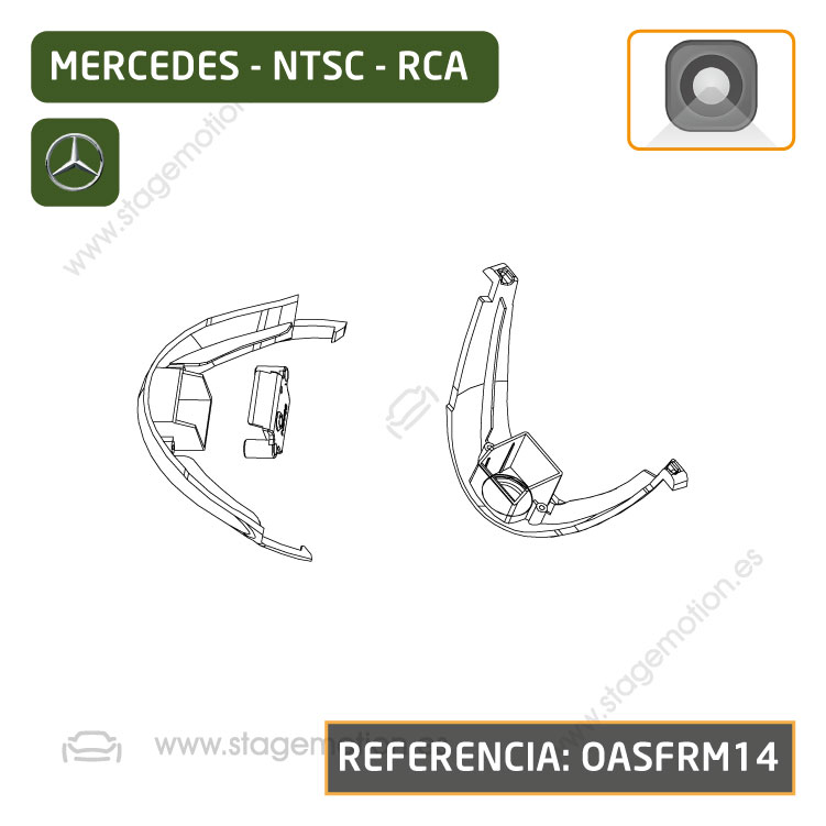 Cámara Frontal Específica RCA MB Clase C-205 (08/2018>>) Calandra frontal tipo estándar *No Sport AMG