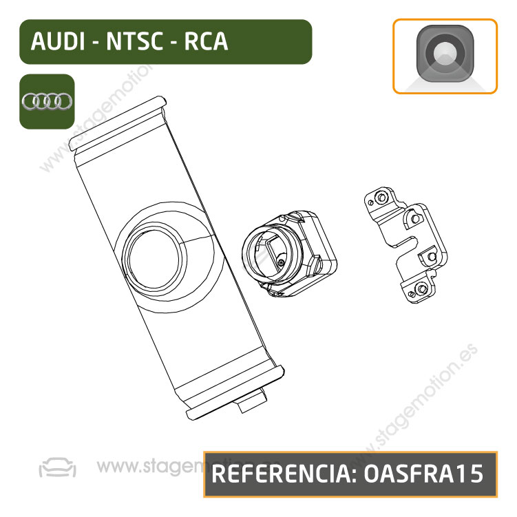 Cámara Frontal Específica RCA Audi Q3 (F3 2019>>) *Calandra Basic