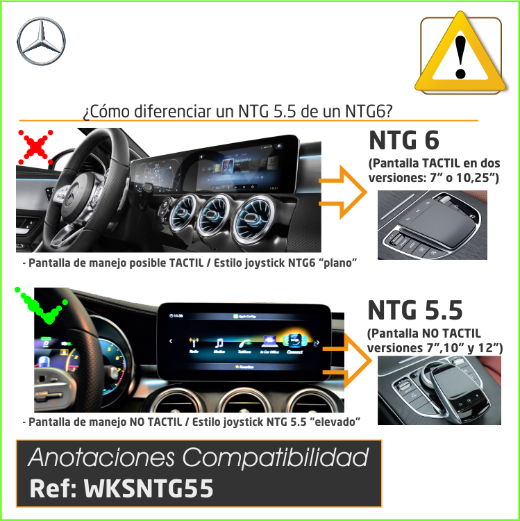 CarPlay® y AndroidAuto Original Mercedes NTG 5.5  High 10"