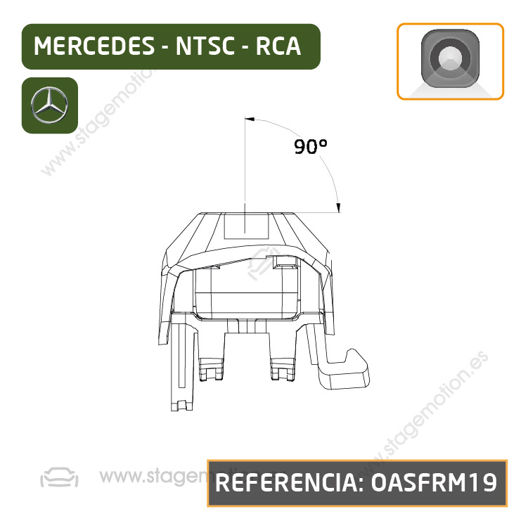 Cámara Frontal Específica RCA para Mercedes Benz Clase E (desde 2021)
