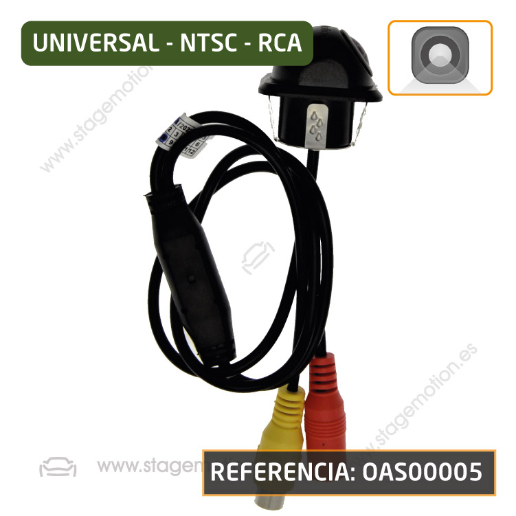 Cámara Trasera Universal RCA - NTSC (Líneas Dinámicas)
