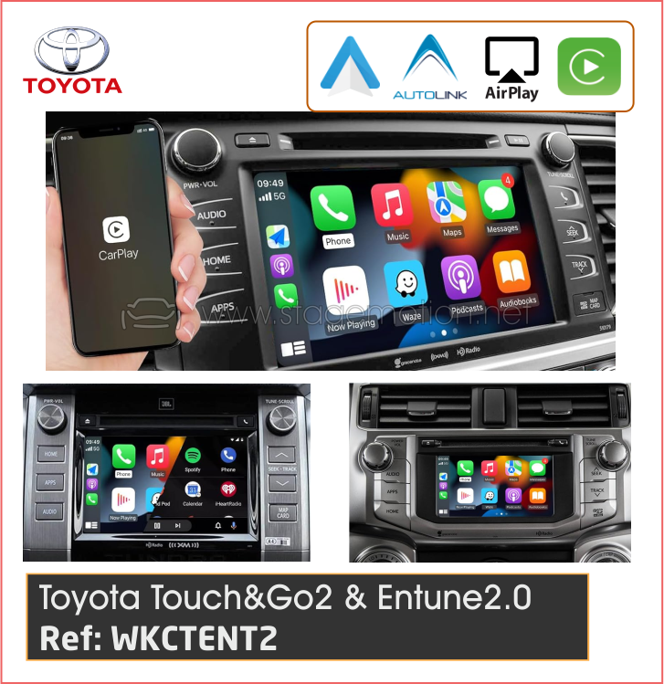 Kit Wireless Car-Play + Android Auto + USB + Visión 180º Toyota Touch&Go2 & Entune2.0