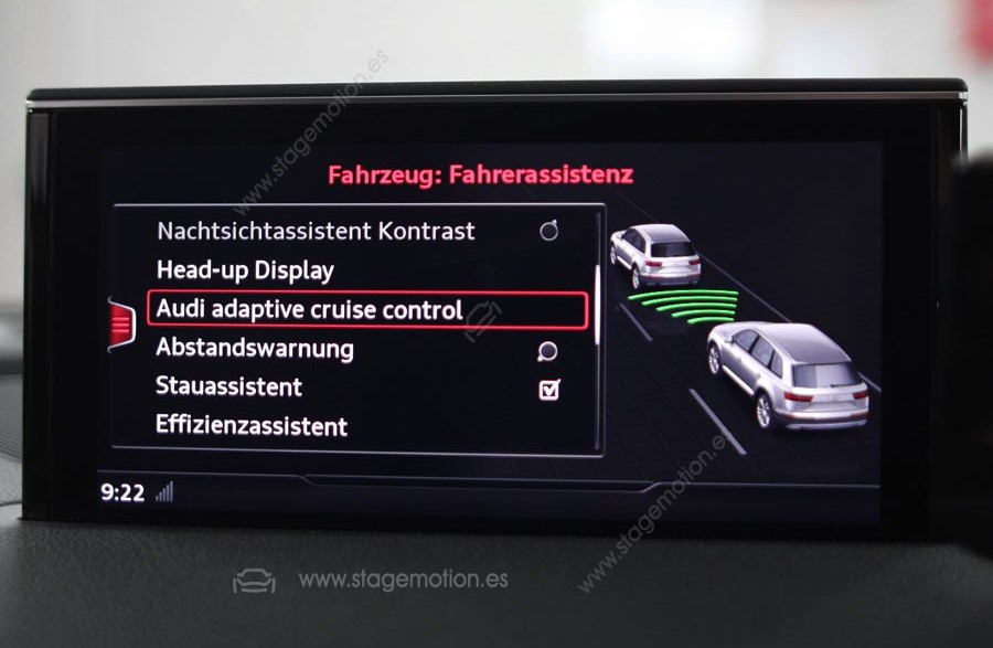 Control automático de distancia (ACC) para Audi Q7 4M