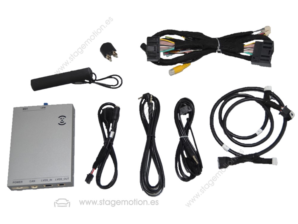 Kit Wireless Car-Play + Android Auto + Mirror-Link + USB + Puerto Cámara Visión Mercedes NTG4 (2006-2009)