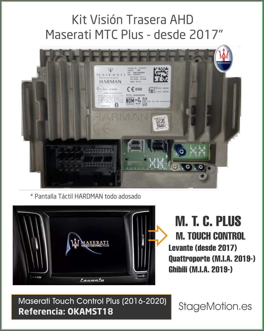 Kit RVC AHD Maserati Levante (desde aprox. 2017)