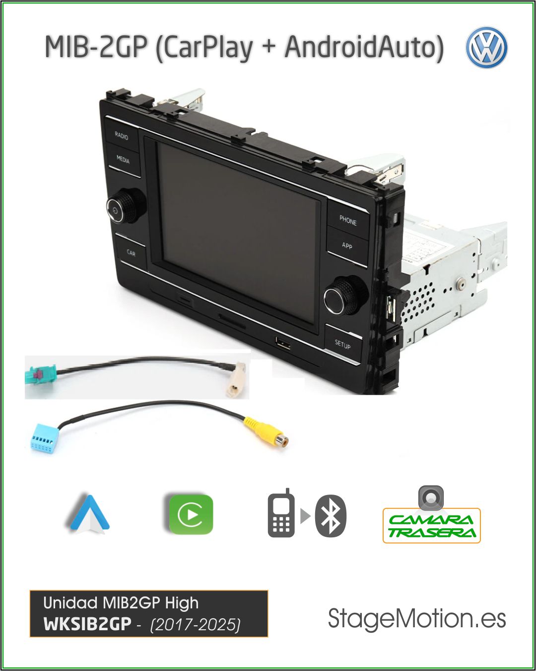 MIB2GP High (CarPlay + AndroidAuto + RVC + USB)