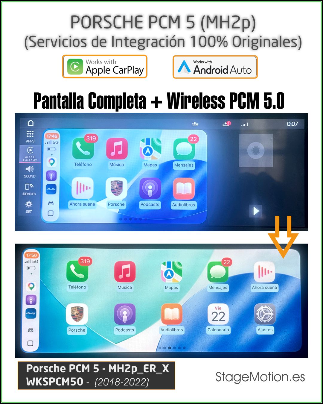 Servicios Originales PORSCHE PCM 5.0 (2018-2022)